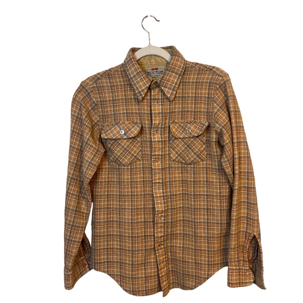 TRUE VINTAGE Fruit of the Loom Wool Flannel Button Down